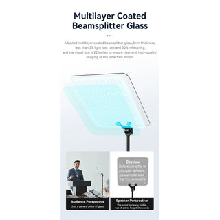 Desview TP300 Portable HDMI/SDI Teleprompter with High-Bright Monitor (19")