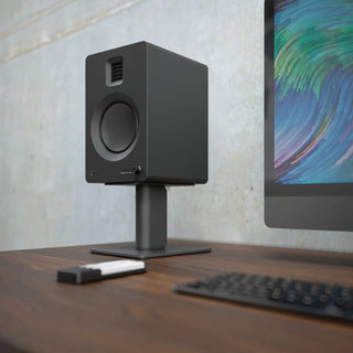 Kanto TUK 260W Powered Bookshelf Speakers with Headphone Out, USB Input, Dedicated Phono Pre-amp, Bluetooth - Pair, Matte Black Kanto