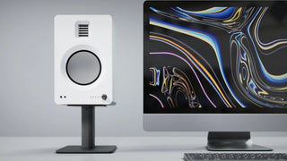 Kanto TUK 260W Powered Bookshelf Speakers with Headphone Out, USB Input, Dedicated Phono Pre-amp, Bluetooth - Pair, Matte White Kanto