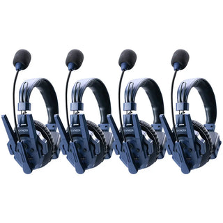Synco Xtalk Master Intercom System with 4 Single-Ear Headsets