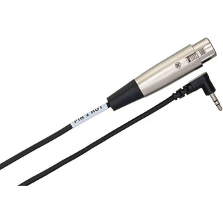 Hosa Technology 3.5mm Mini Stereo Angled Male to 3-pin XLR Female Cable (15ft/4.6m)