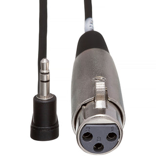 Hosa Technology 3.5mm Mini Stereo Angled Male to 3-pin XLR Female Cable (1ft/0.3m)