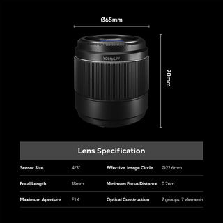 YoloLiv YoloCam S7 Streaming Camera + 18mm f/1.4 Micro Four Thirds Lens Kit