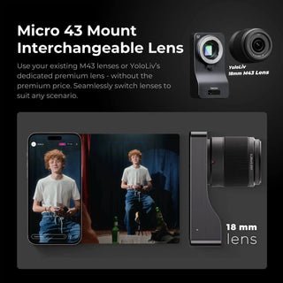 YoloLiv YoloCam S7 Streaming Camera + 18mm f/1.4 Micro Four Thirds Lens Kit