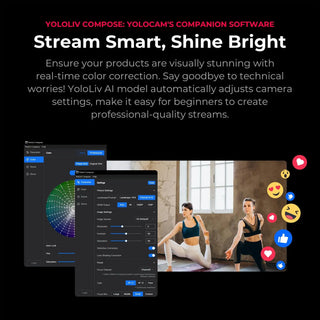 YoloLiv YoloCam S7 Streaming Camera + 18mm f/1.4 Micro Four Thirds Lens Kit