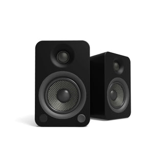 Kanto YU4 140W Powered Bookshelf Speakers with Bluetooth and Phono Preamp - Pair, Matte Black Kanto