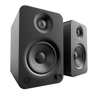 Kanto YU4 140W Powered Bookshelf Speakers with Bluetooth and Phono Preamp - Pair, Matte Black Kanto
