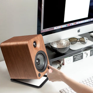 Kanto YU4 140W Powered Bookshelf Speakers with Bluetooth and Phono Preamp - Pair, Walnut Kanto
