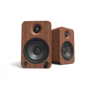 Kanto YU4 140W Powered Bookshelf Speakers with Bluetooth and Phono Preamp - Pair, Walnut Kanto