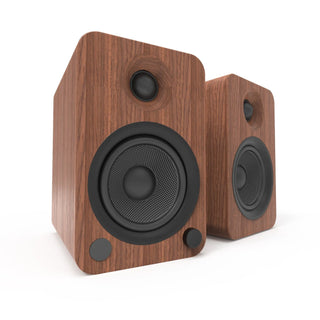 Kanto YU4 140W Powered Bookshelf Speakers with Bluetooth and Phono Preamp - Pair, Walnut Kanto
