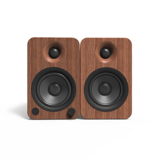 Kanto YU4 140W Powered Bookshelf Speakers with Bluetooth and Phono Preamp - Pair, Walnut Kanto