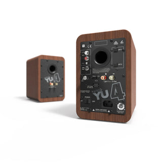 Kanto YU4 140W Powered Bookshelf Speakers with Bluetooth and Phono Preamp - Pair, Walnut Kanto