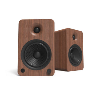 Kanto YU6 200W Powered Bookshelf Speakers with Bluetooth and Phono Preamp - Pair, Walnut Kanto