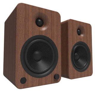Kanto YU6 200W Powered Bookshelf Speakers with Bluetooth and Phono Preamp - Pair, Walnut Kanto