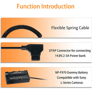 ANDYCINE D-Tap to Sony NP-F L-Series Dummy Battery