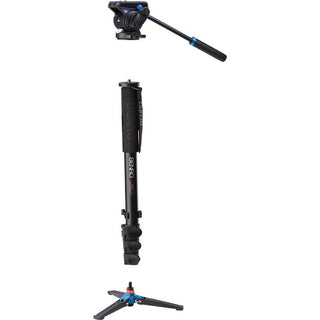 Benro A48FDS4 Series 4 Aluminium Monopod with 3-Leg Locking Base and S4 Video Head