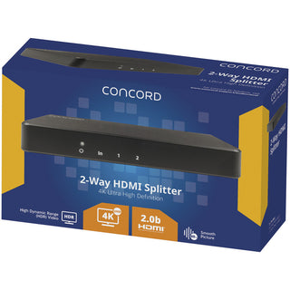 Concord 2-Way 4K HDMI Splitter