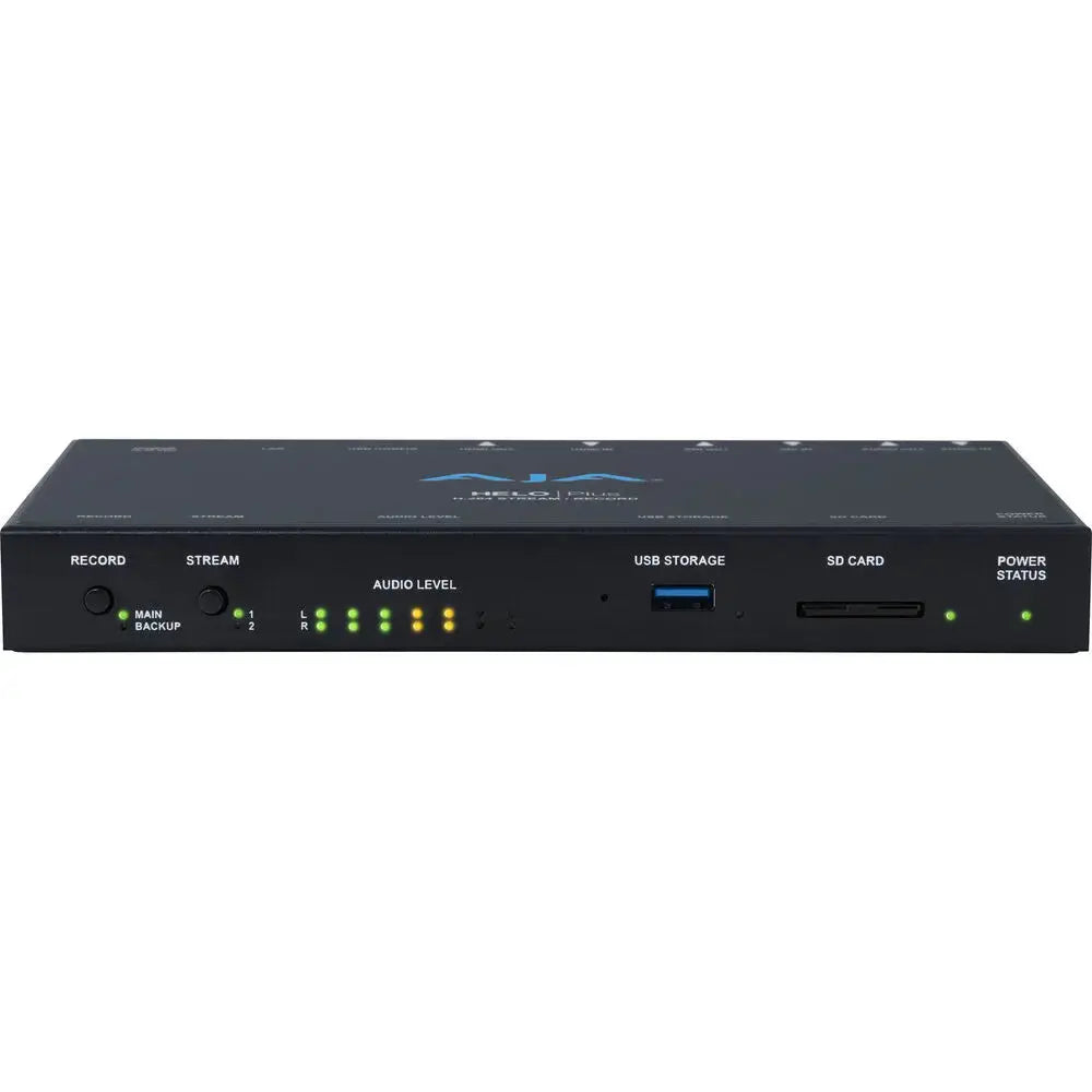 AJA HELO Plus H.264 Advanced Streamer & Recorder with – Videoguys Australia