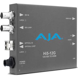 AJA 12G-SDI to HDMI 2.0 Conversion with Fiber Transceiver