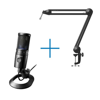 Audio-Technica AT2020USB-X Cardioid Condenser USB Mic + AT8700 Boom Arm bundle