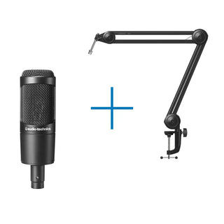 Audio-Technica AT2035 Cardioid Condenser Mic + AT8700 Boom Arm Bundle