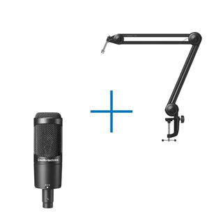 Audio-Technica AT2050 Large-Diaphragm Multipattern Condenser Mic + AT8700 Boom Arm Bundle