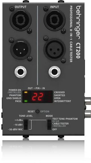 Behringer CT200 Microprocessor-Controlled 8-in-1 Cable Tester