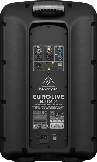 Behringer Eurolive B112D 2-Way 12" Active PA Speaker System w/ wireless option