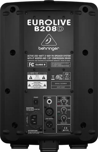 Behringer B208D Eurolive Active 8" 200-Watt 2-Way PA Speaker