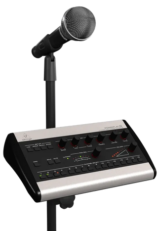 Shows bracket installed on a mic stand (only bracket included)