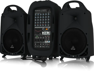 Behringer Europort PPA2000BT - Ultra-Compact 2000-Watt 8-Channel Portable PA System