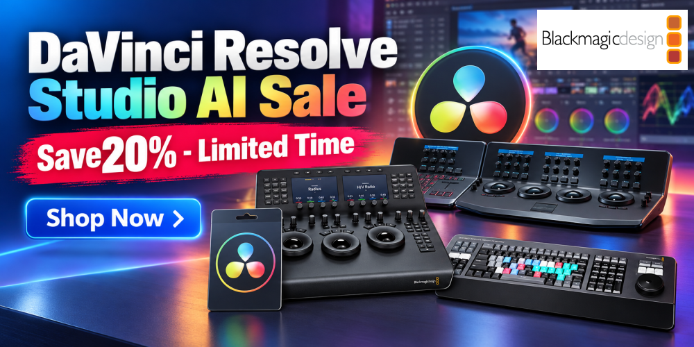 DaVinci Resolve Studio Al Sale — Save20% - Limited Time at Videoguys Australia