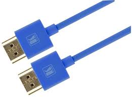 Kramer C-HM/HM/PICO/BK-6 Ultra-Slim Flexible High-Speed HDMI Cable with Ethernet (Blue, 1.8m)