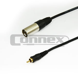 Connex Pro CP-XMRC3 Male RCA to Male XLR Audio Cable (3m)