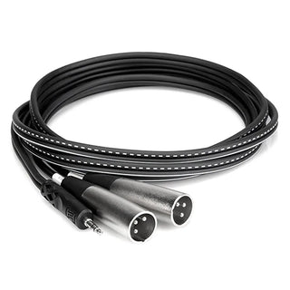 Hosa Technology 3.5mm Stereo Mini-Phone Male to 2x XLR Male Y-Cable (9.9ft/3m)