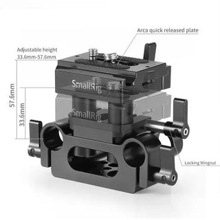 SmallRig DBC2272 Universal 15mm Rail Support System Baseplate