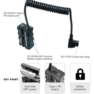 DigitalFoto DF-NPF3 D-Tap to Dual-Side Sony NP-F Dummy Battery