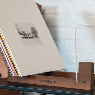 Crosley Voyager Bluetooth Portable Turntable - Dune + Bundled Crosley Record Storage Display Stand Crosley