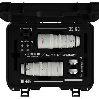 DZOFilm Catta 35-80 & 70-135mm T2.9 E-Mount Cine Zoom 2-Lens Bundle (White)