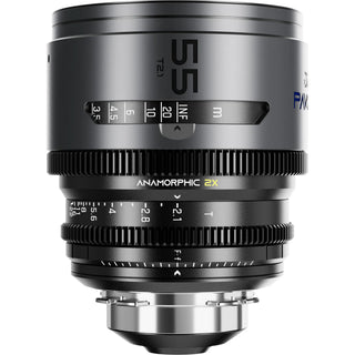 DZOFilm PAVO 55mm T2.1 2x Anamorphic Prime Lens (Blue Coating, PL/EF Mount, Feet)