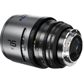 DZOFilm PAVO 75mm T2.1 2x Anamorphic Prime Lens (Blue Coating, PL/EF Mount, Metres)