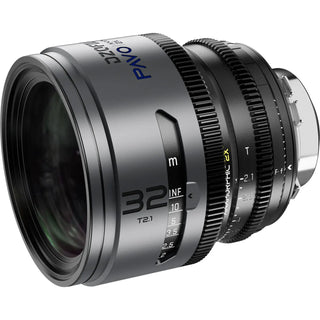 DZOFilm PAVO 2x Anamorphic 32/55 T2.1 & 100mm T2.4 3-Lens Set (Blue Coating, PL/EF Mount, Metres)