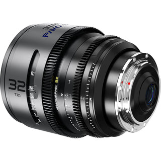 DZOFilm PAVO 2x Anamorphic 32/55 T2.1 & 100mm T2.4 3-Lens Set (Blue Coating, PL/EF Mount, Metres)