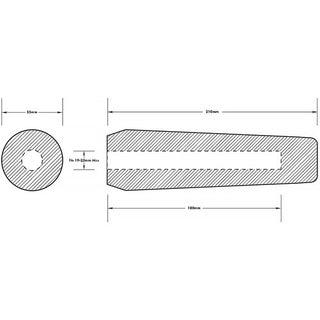 Radius Shotgun Microphone Foam Windscreen for 0.74 to 0.86" Diameter Microphones (Black, 7.1")