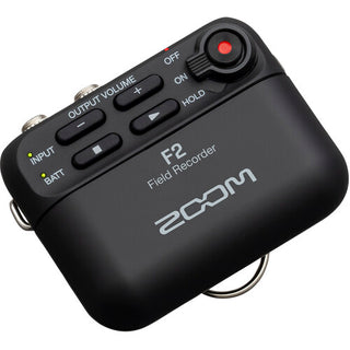 Zoom F2 Ultracompact Portable Field Recorder with Lavalier Microphone