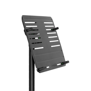 Gravity Stands Universal Laptop Stand with Adjustable Holding Pins and Steel Base Black