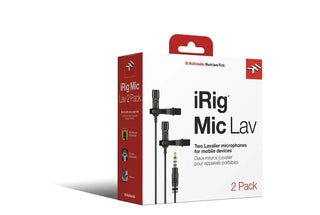 IK Multimedia iRig Mic Lavalier 2 Pack for Smartphone, Tablets, Computers & More (Pair, TRRS)