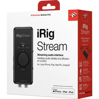 IK Multimedia iRig Stream Ultracompact 2x2 Audio Interface for Computers, Smartphones, and Tablets