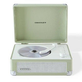 Crosley Cruiser Portable Retro CD Player with Stereo Bluetooth Speakers, FM Radio - Mint Crosley
