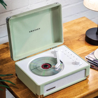 Crosley Cruiser Portable Retro CD Player with Stereo Bluetooth Speakers, FM Radio - Mint Crosley